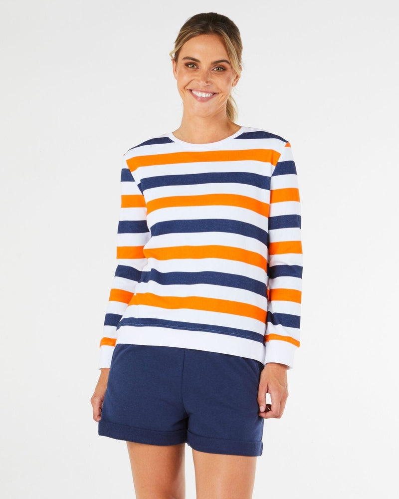 Betty Basics | Ryder Sweat | Multi Stripe