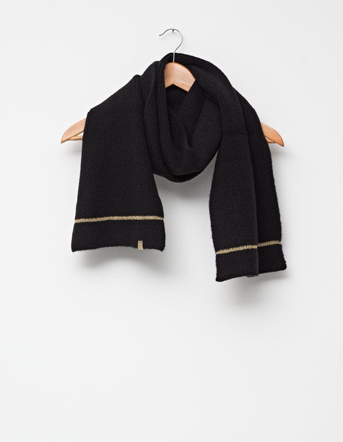 Stella + Gemma | Scarf | Black with Gold Lurex