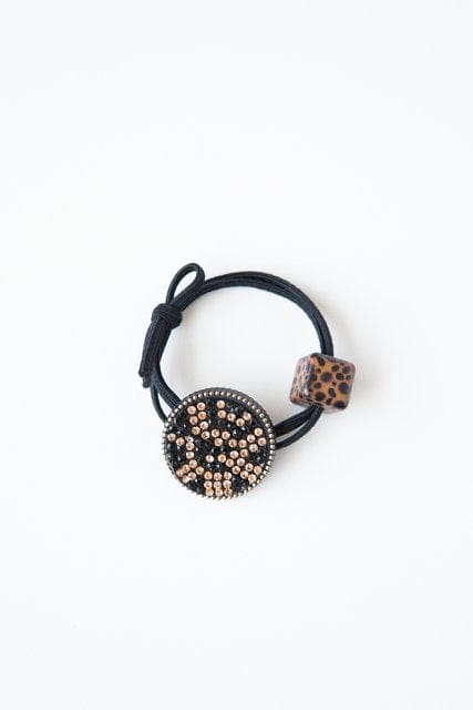 Antler | Hair Tie | Rhinestone Black Coffee & Cube