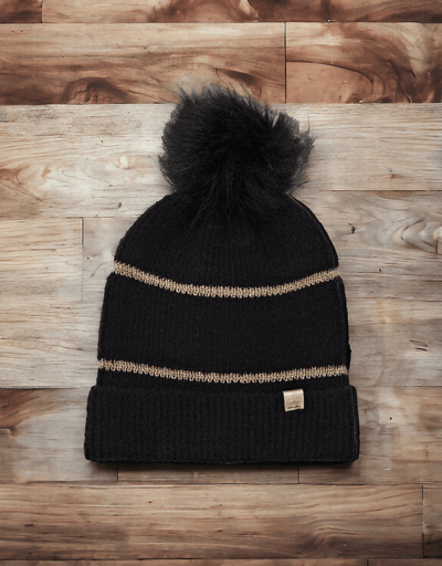 Stella + Gemma | Beanie | Black with Gold Lurex