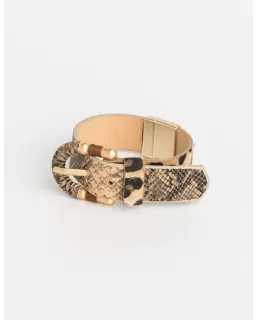 Stella + Gemma | Bracelet | Buckle Brown Snake