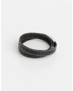 Stella + Gemma | Bracelet | Black Croc Wrap