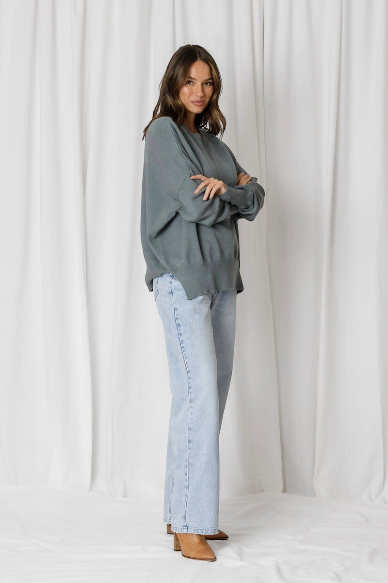 Love Lily The Label | Aspen Slouchy Knit | Moss