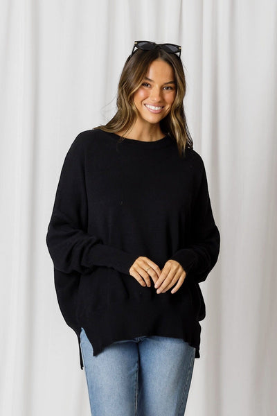 Love Lily The Label | Aspen Slouchy Knit | Black