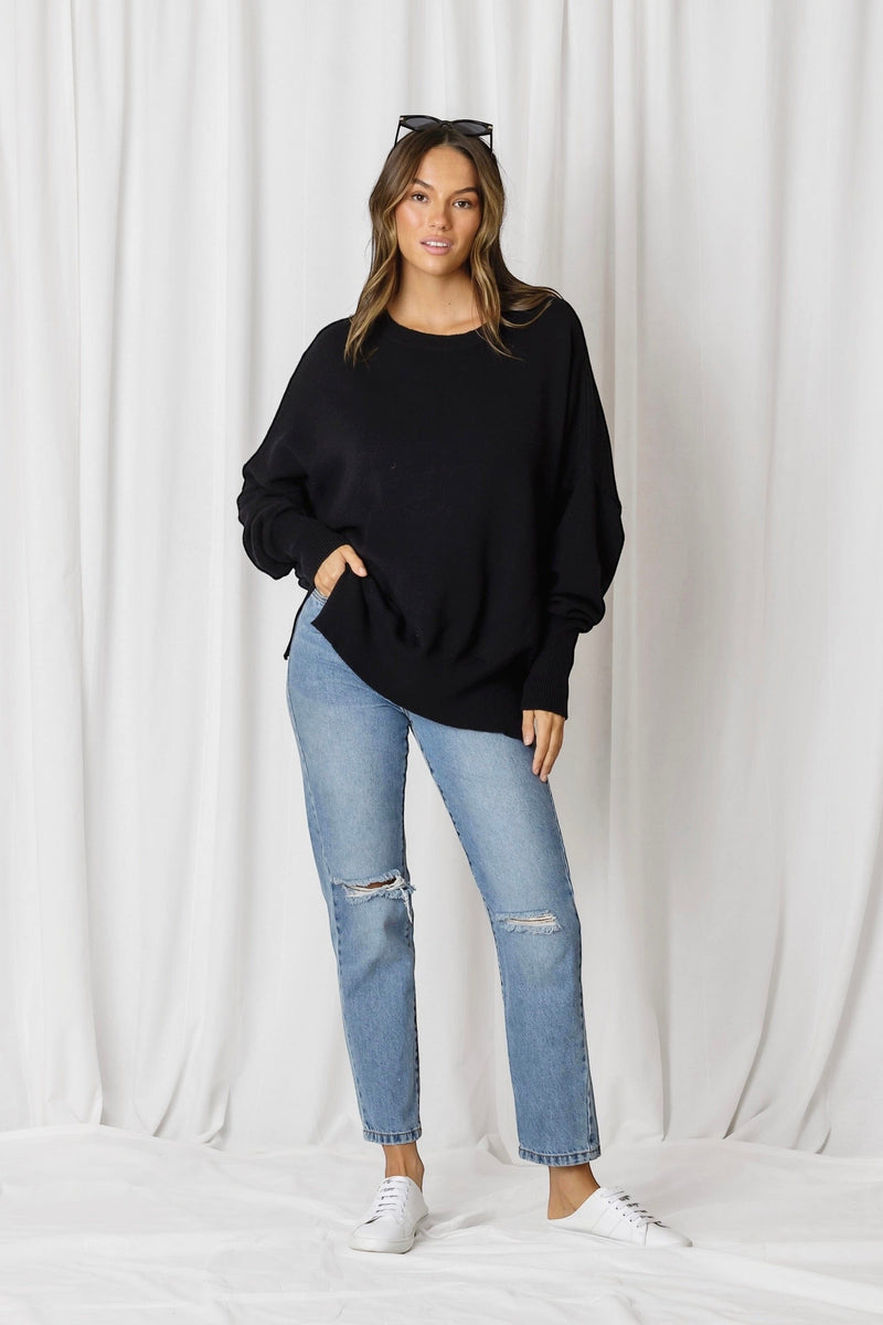 Love Lily The Label | Aspen Slouchy Knit | Black