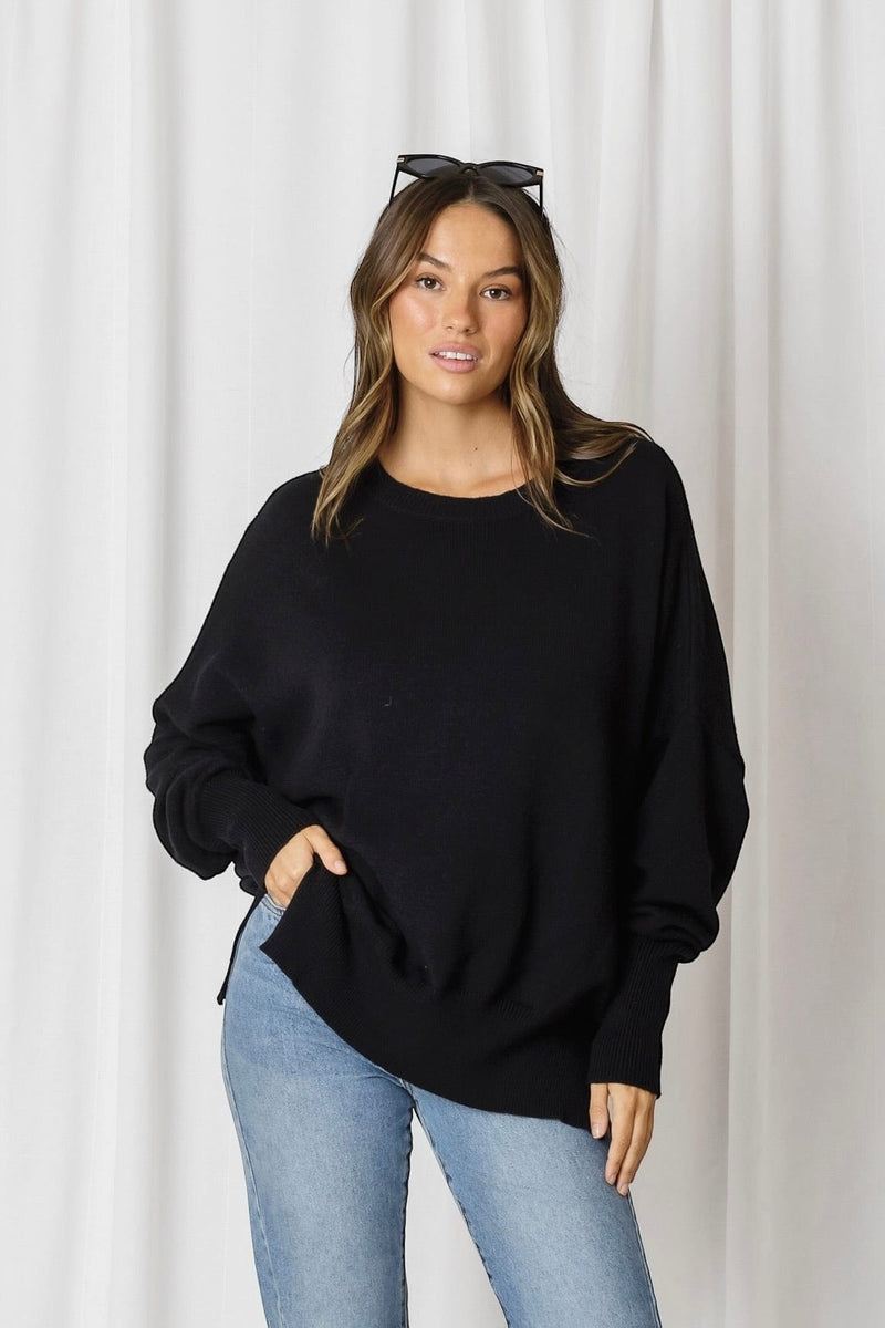 Love Lily The Label | Aspen Slouchy Knit | Black