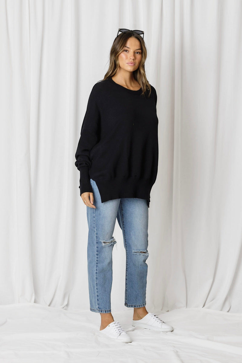 Love Lily The Label | Aspen Slouchy Knit | Black