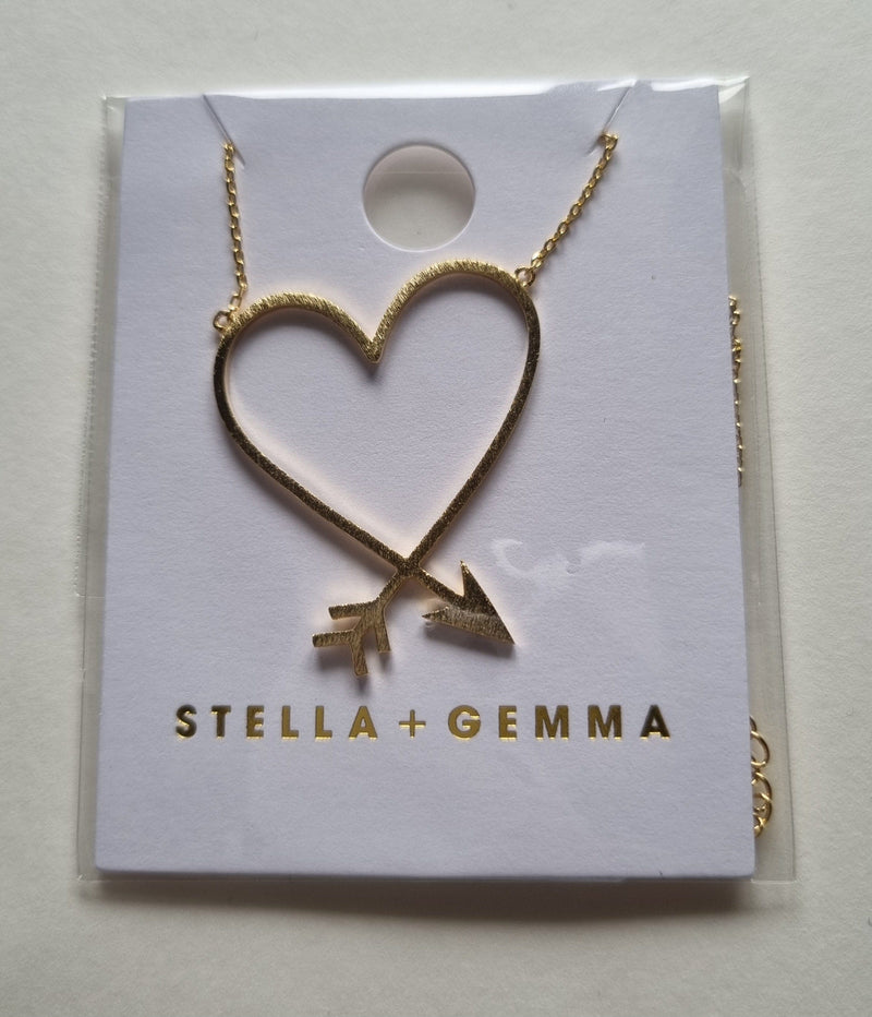 Stella + Gemma | Necklace | Gold Heart and Arrow