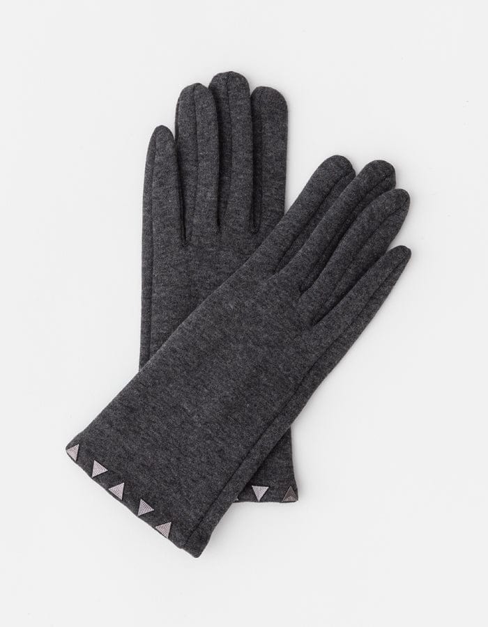 Stella + Gemma | Gloves | Dark Grey Stud