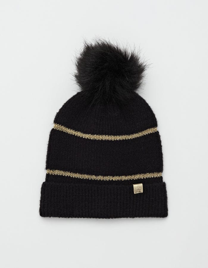 Stella + Gemma | Beanie | Black with Gold Lurex