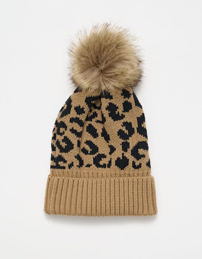 Stella + Gemma | Beanie | Camel Leopard