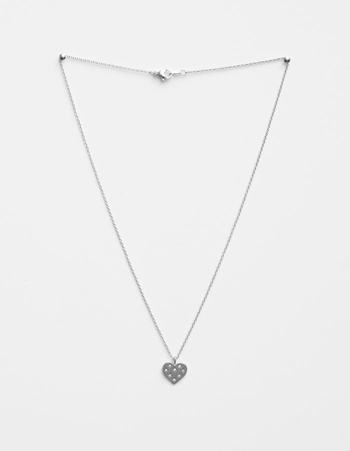 Stella + Gemma | Necklace | Silver Diamonte Heart