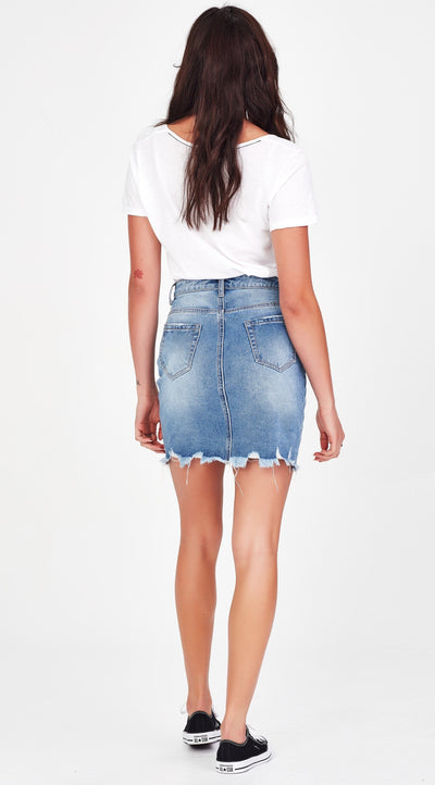 Junkfood Jeans | Ivy Blue Skirt | Blue