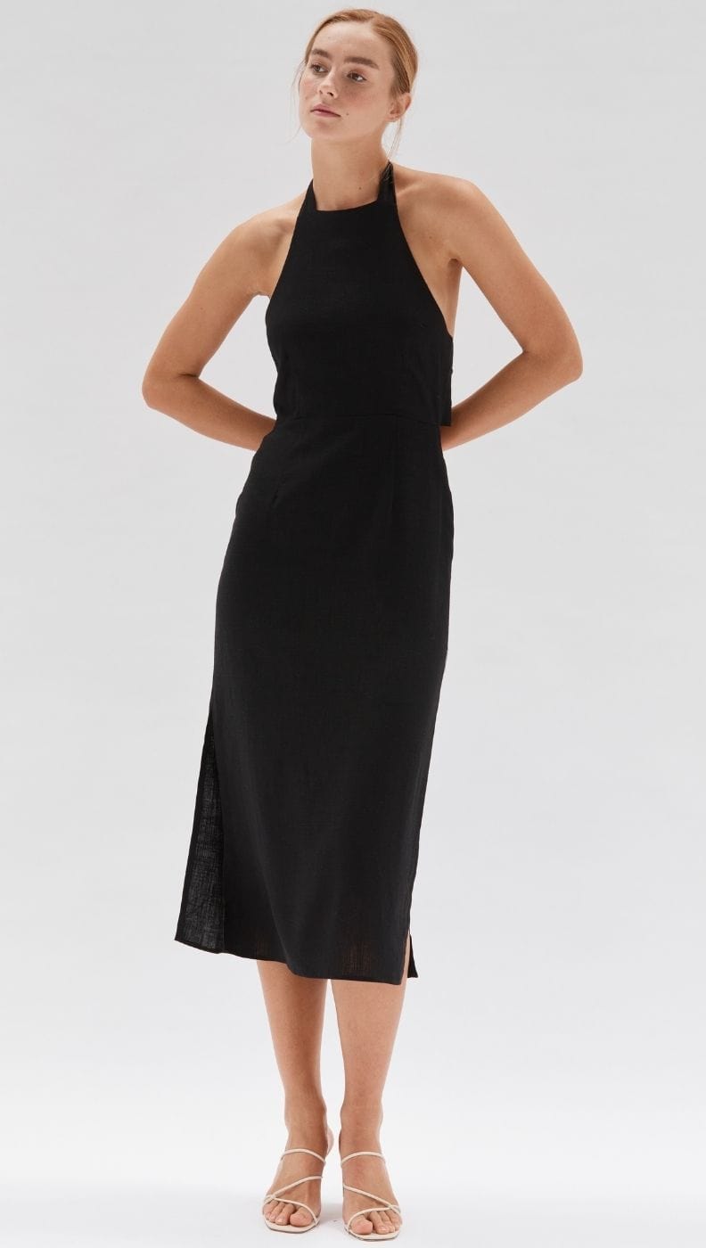 Staple The Label | Rae Tie Back Dress | Black