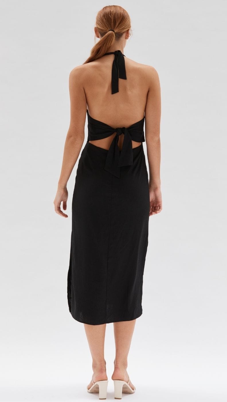 Staple The Label | Rae Tie Back Dress | Black