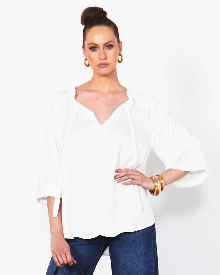 Fate + Becker | Midnight Flyer Top | White